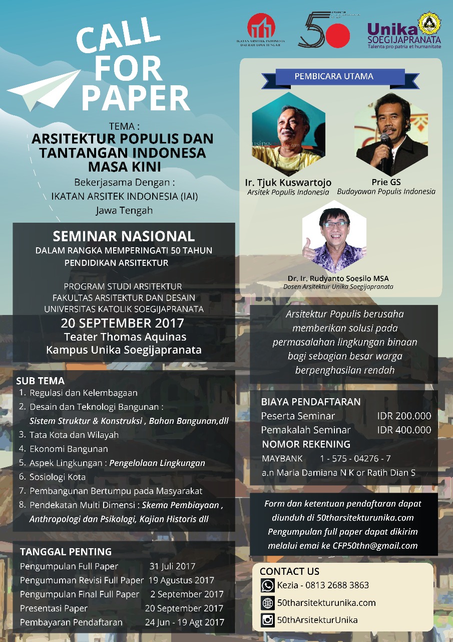 Pembicara utama Seminar Arsitektur Populis